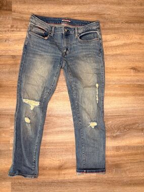 Tommy Hilfiger Distressed Jeans Women Size 6 Light Wash